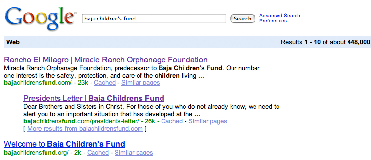 ranking number one on google