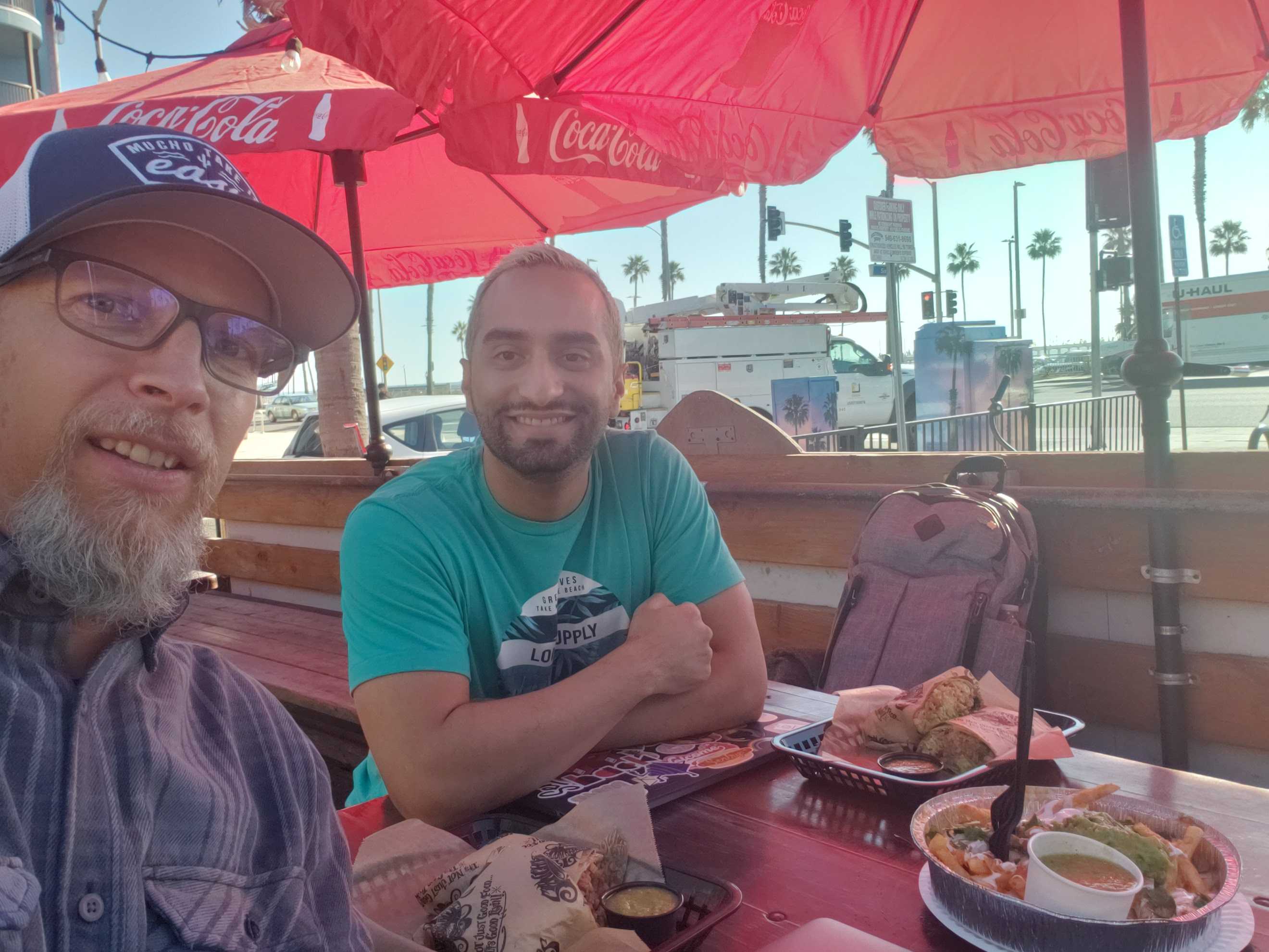 Working at the beach