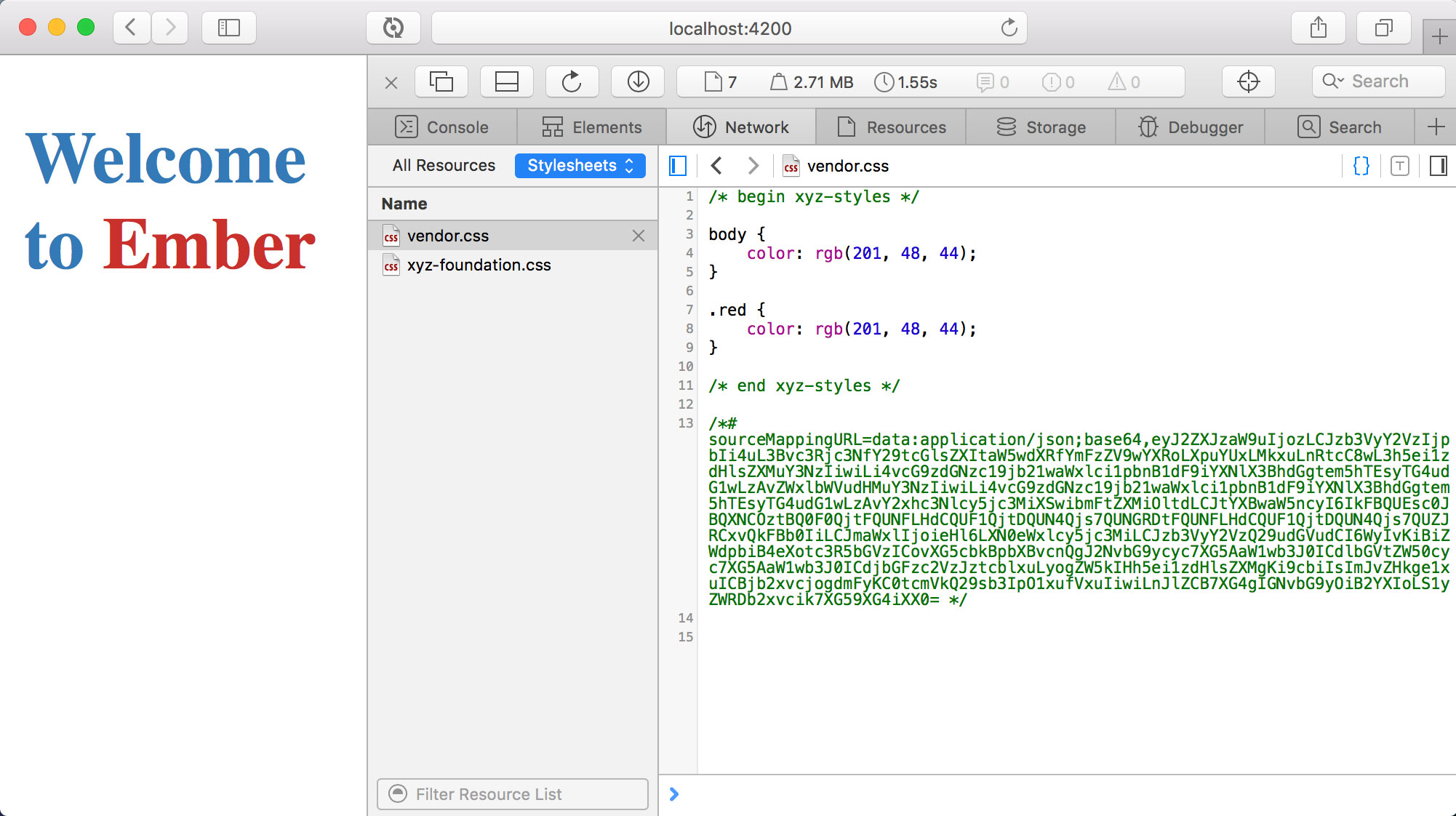 xyz-foundation vendor styles screenshot